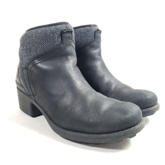 Merrell Chateau II Mid Womens Size 9 Black Herringbone Ankle Boots - Picture 1 of 10